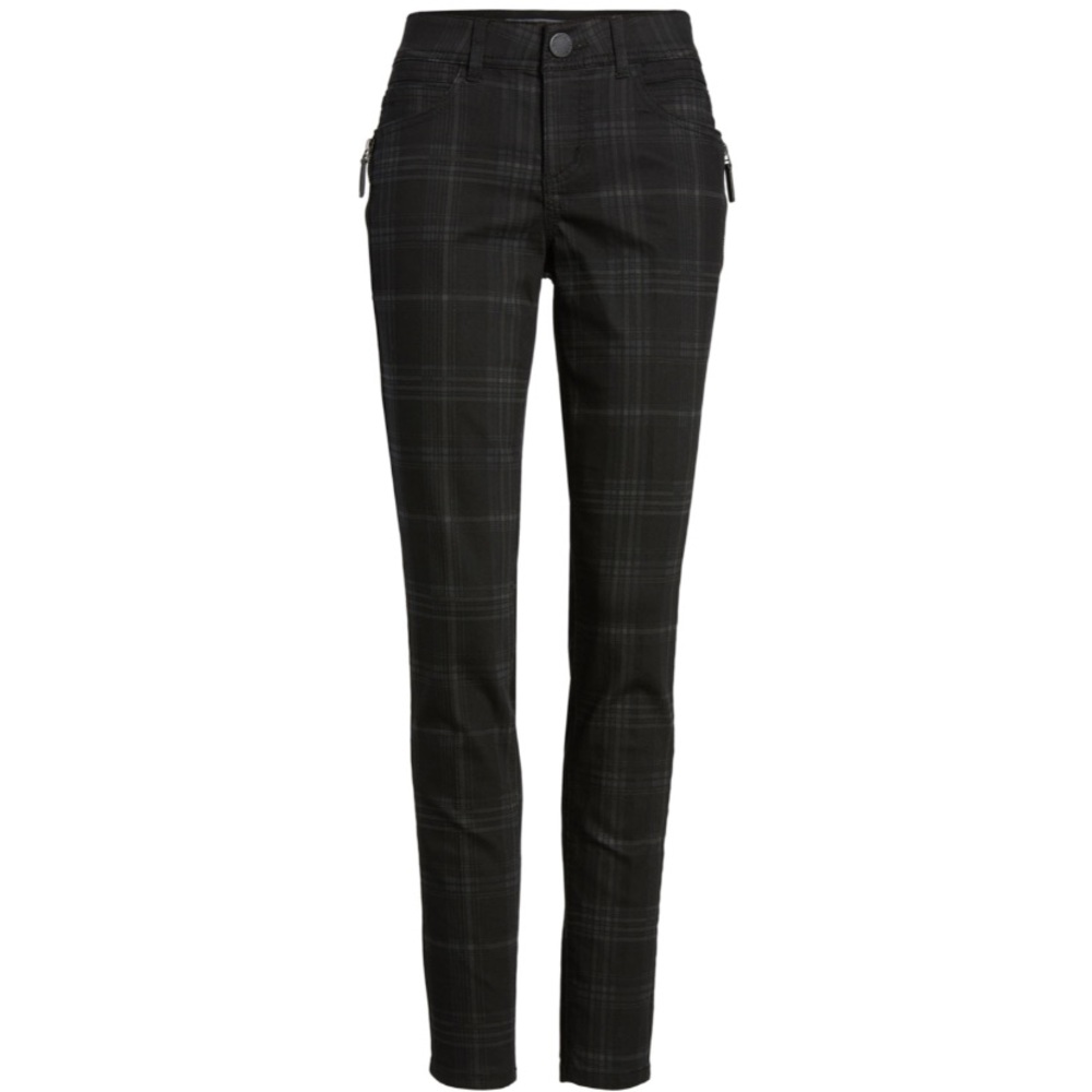 Wit&Wisdom Ab-Solution Side Zip Plaid Skinny Pants